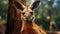 Ultra Detailed Close Up Of Harpia Harpyja Kangaroo In Brazilian Zoo