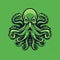 Ultra Detailed Octopus Logo In Green - Graphic Design Inspiration