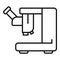 Ultra digital microscope icon outline vector. Quality analysis