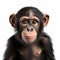 Ultra Hd Chimpanzee Portrait On White Background