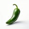 Ultra Hd Image Of Green Jalapeno On White Background