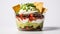Ultra Hd Image Of Seven-layer Dip On White Background