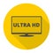 Ultra HD, Monitor, TV icon with long shadow