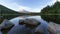 Ultra High Definition 4k Time Lapse of Moving White Clouds and Blue Sky Over Mount Hood and Trillium Lake in Oregon