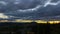 Ultra high definition 4k timelapse movie of stormy clouds over residential homes in Happy Valley Oregon from sunset int