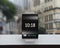 Ultra-lightweight black glass bent interface smartwatch with ste