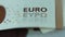 Ultra Macro, Close Up of Euro Bank Note, Focus on EURO EYPO Sign.