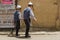 Ultra orthodox jewish boys walking on the street in Mea shearim Jewish Orthodox quarter, Israel Jerusalem