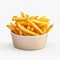 Ultra Realistic 4k French Fries On White Background