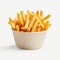 Ultra Realistic 4k French Fries In White Bowl Png File
