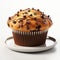 Ultra Realistic 4k Muffin: Detailed Rendering On White Background