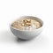 Ultra Realistic 4k Oatmeal On White Background - High Definition