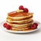 Ultra Realistic 4k Pancakes With Syrup And Raspberries - Cheese Stacks