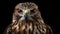 Ultra-realistic 4k Rendering Of A Hawk On Black Background