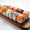 Ultra Realistic 4k Sushi: Lifelike Accuracy On White Background