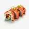 Ultra Realistic 4k Sushi Roll With Salmon, Avocado, And Ginger