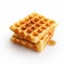 Ultra Realistic 4k Waffles With Syrup - Isolated On White Background