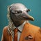 Ultra-realistic Bird In A Suit: Hyper-realistic Sci-fi Art