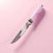 Ultra Realistic Cotton Knife On Pink Background