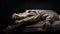 Ultra Realistic Crocodile Sculpture: A Captivating Close-up Shot