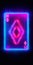 Ultra realistic poker card Joker multicolore neon effect energy.Generative AI