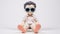 Ultra Realistic Sitting Doll With Sunglasses - Hyper-realistic Pop Figurine