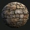 Ultra Realistic Stone Sphere Texture With Intricate Rock Inside