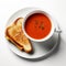 Ultra-realistic Tomato Soup And Cheese Sandwich Photography