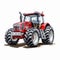 Ultra Realistic Tractor Clean Race Car On White Background