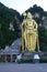 Ultra sharp 2023 picture of a Hindu divinity sculptures on the wall of temple in Batu Caves campus