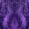 Ultra Violet Floral Mirror Pattern With Fern Leaves