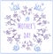 Ultra violet greeting card Mother`s day decor