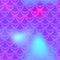 Ultra violet pink mermaid skin background. Cosmic iridescent background. Fish scale pattern.