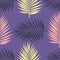 Ultra violet tropical palm leaves seamless pattern.
