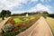 Ultra wide angle of public park and ornamental garden