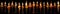 An ultra-wide collage of brightly burning candles, their flames dancing gracefully