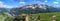 Ultra wide panorama from the Gotthardpass in Switzerland