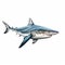 Ultradetailed Illustration Of A Ginormous Great White Shark