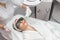 ultraformer lifting. Face Skin Care. Close-up Of Woman Getting Facial Hydro Microdermabrasion Peeling Treatment At