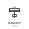 ultralight icon vector from aviation collection. Thin line ultralight outline icon vector illustration. Linear symbol for use on