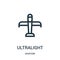 ultralight icon vector from aviation collection. Thin line ultralight outline icon vector illustration. Linear symbol for use on