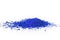 ultramarine pigment, dry paint on a white background, macro