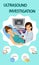 Ultrasound Diagnostics Flyer Flat Vector Template