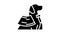 ultrasound examination domestic pet glyph icon animation
