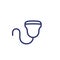 ultrasound medical line icon on white