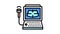 ultrasound radiology computer color icon animation