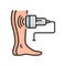 Ultrasound of veins in legs isolated outline icon