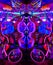 Ultraviolet Arcade Game in Psychedelic Light