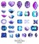 Ultraviolet and blue gems