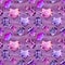 Ultraviolet gems seamless pattern 2